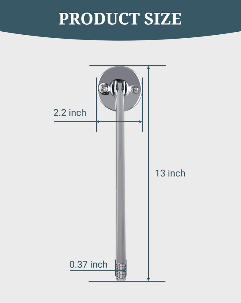 Phivan Commercial Mop Sink Faucet Support Rod Wall Bracket Wall Mount Service Sink Faucet Installation Kit Stainless Steel - Image 2