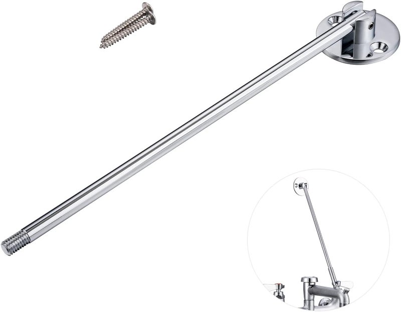 Phivan Commercial Mop Sink Faucet Support Rod Wall Bracket Wall Mount Service Sink Faucet Installation Kit Stainless Steel - Image 1