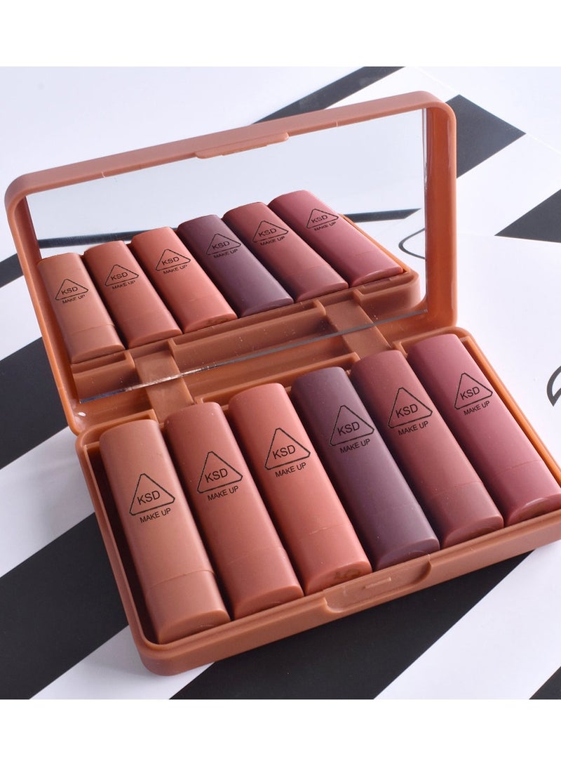 كي إس دي مجموعة أحمر شفاه صغيرة الحجم مكونة من 6 قطع