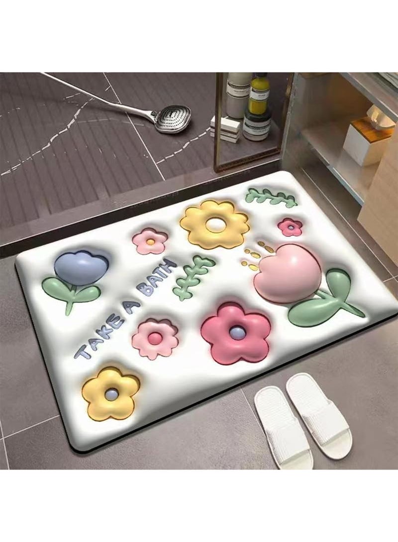 LIMOS Bathroom Rug Mat 3D Visual Non Slip Absorbent Bath Mat Easy to Clean Quick Drying Bathroom Kitchen or Doorway - Image 1