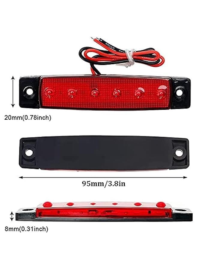 Loquat 8PCS LED Rock Strip Lights Car Underglow Wheel Fender Well Lighting Kits Waterproof for Golf Cart Jeep Offroad Truck Ford RV UTV ATV Snowmobile (Red) - Image 4