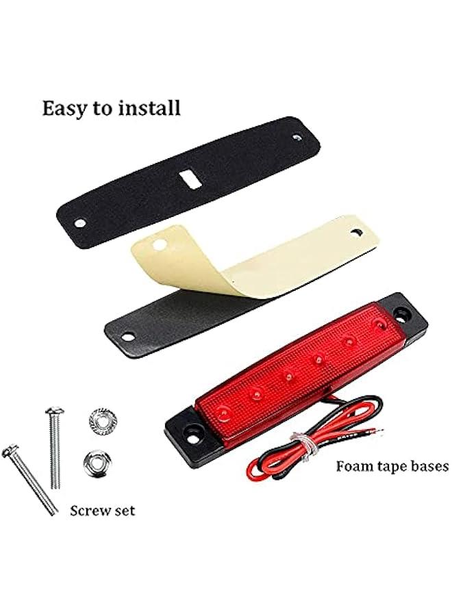 Loquat 8PCS LED Rock Strip Lights Car Underglow Wheel Fender Well Lighting Kits Waterproof for Golf Cart Jeep Offroad Truck Ford RV UTV ATV Snowmobile (Red) - Image 5