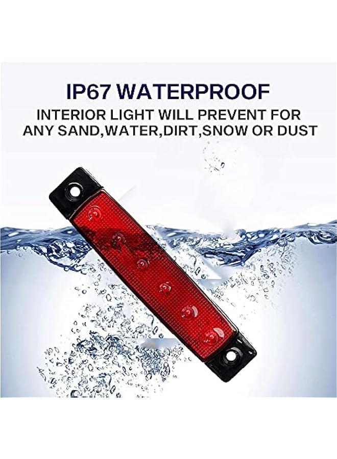 Loquat 8PCS LED Rock Strip Lights Car Underglow Wheel Fender Well Lighting Kits Waterproof for Golf Cart Jeep Offroad Truck Ford RV UTV ATV Snowmobile (Red) - Image 2