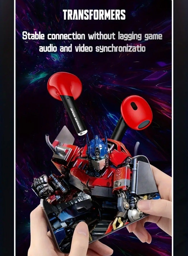 Transformers MG-C03 Wireless Bluetooth Earbuds Gaming Headphones Long Battery Life Headset Low Latency HIFI Stereo Sound with Music Noise Cancellation Calls Red - Image 4