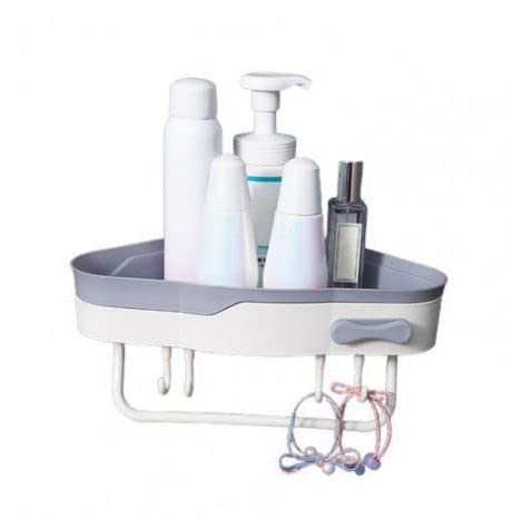 Tagve Bathroom Rack Detachable Ventilation Rounded Edge Makeup Toiletries Storage Rack Bathroom Organizer White - Image 1