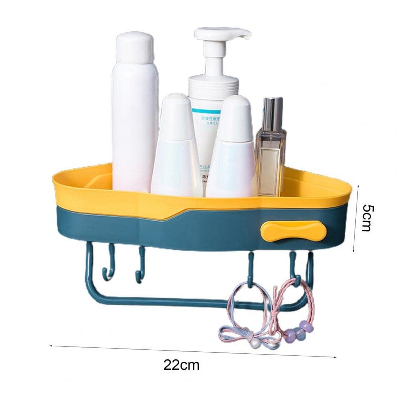 Tagve Bathroom Rack Detachable Ventilation Rounded Edge Makeup Toiletries Storage Rack Bathroom Organizer White - Image 3