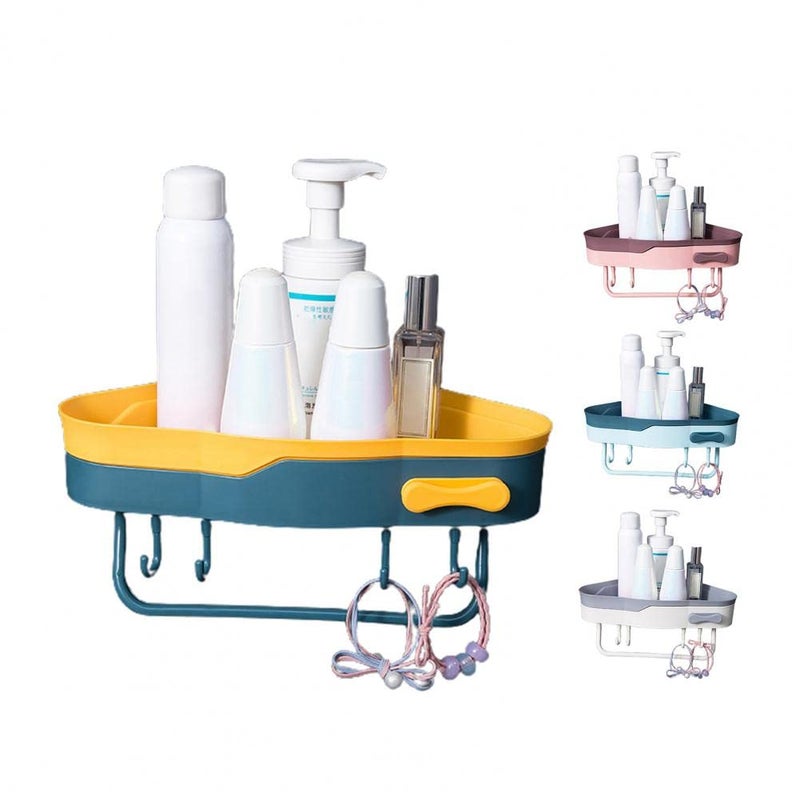 Tagve Bathroom Rack Detachable Ventilation Rounded Edge Makeup Toiletries Storage Rack Bathroom Organizer White - Image 2