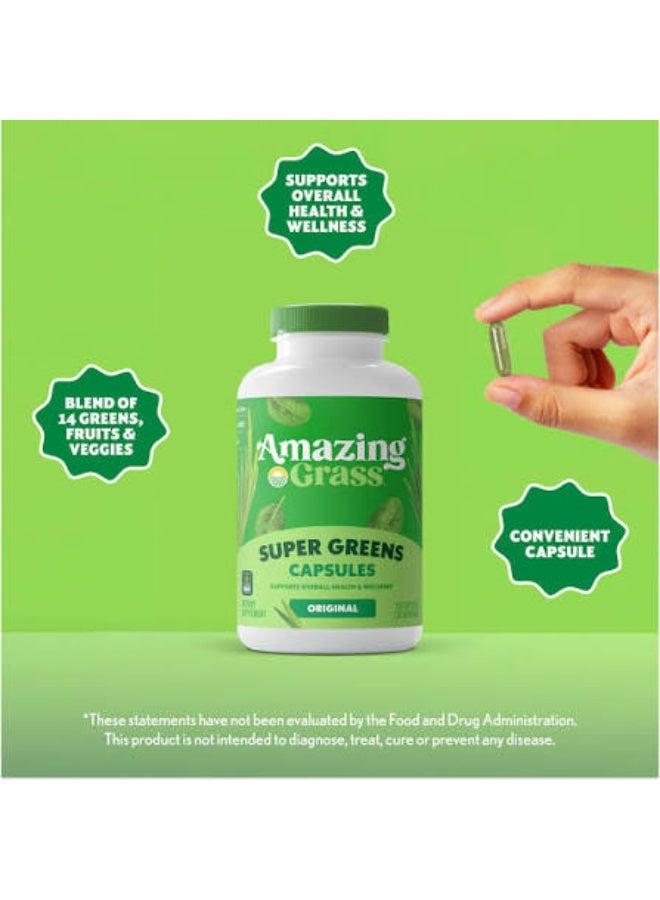 Amazing Grass, Super Greens, 150 Capsules - Image 3