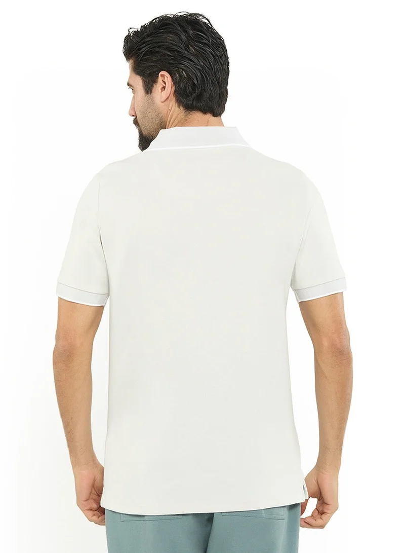 NAUTICA Essential Regular Fit Cotton Blend Logo Polo Shirt