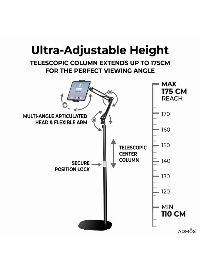 ADMOS 2-in-1 Telescopic Holder, Universal Mobile Phone, iPad, Tablet Stand - Image 5