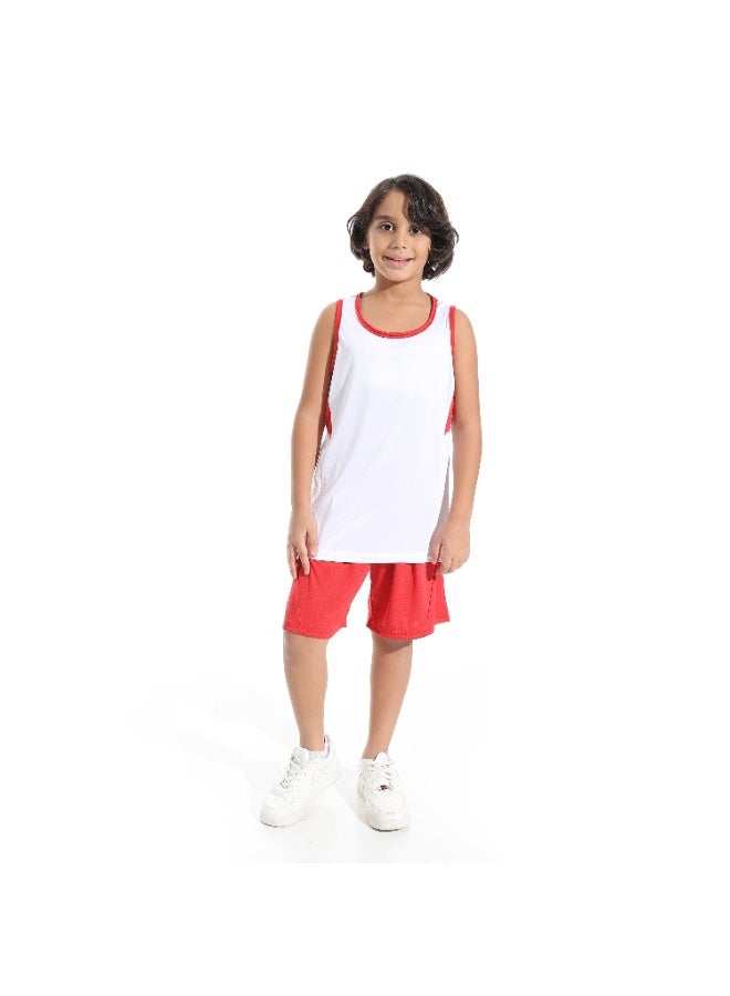 Caesar Boys' 2-piece tracksuit, T-shirt and shorts - Image 1