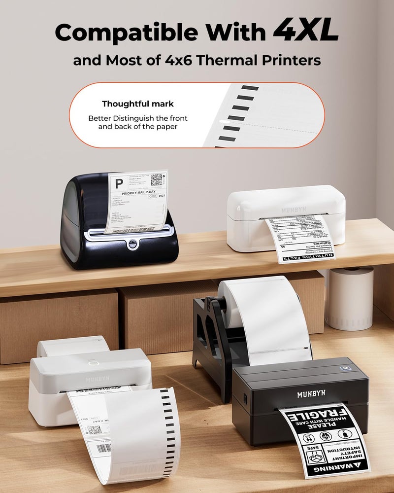MUNBYN 4"x6" Direct Thermal Printer Label, Shipping Labels Compatible with Rollo, Jadens, Nelko, DYMO 4XL 1744907,1755120, 220 Sheets/Roll - Image 3