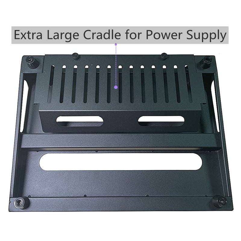 SOYAN 14" x 10.6" Guitar Pedal Board with Power Supply Tray, Carry Bag & Mounting Tapes Included (Black, SPB-14S) - Image 4