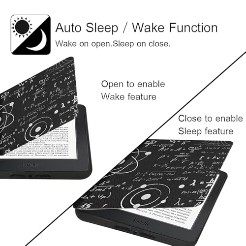 MOCA Case for Kindle Paperwhite 12th Gen 7" (2024) & Kindle Colorsoft 7" (2025), Slim PU Leather Cover with Auto Wake/Sleep, Magnetic Closure, Lightweight (Formula) - Image 3