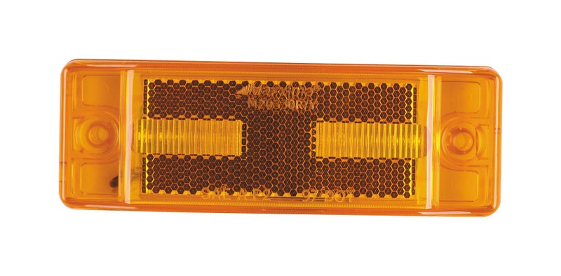 Maxxima M20330Y Amber 2" x 6" LED Clearance Marker/Auxiliary Turn Signal Light with Reflectorized Lens