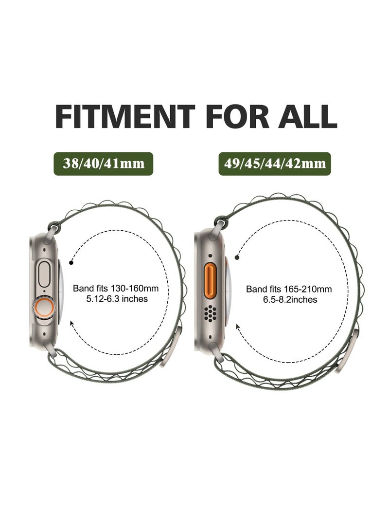 BORTONY Alpine Loop Compatible with iWatch Band 42mm 44mm 45mm 44mm 45mm 49mm for Women Men,Rugged G-Hook & Adjustable Sport Watch Bands for iwatch Ultra SE Series 8 7 6 5  - Image 2