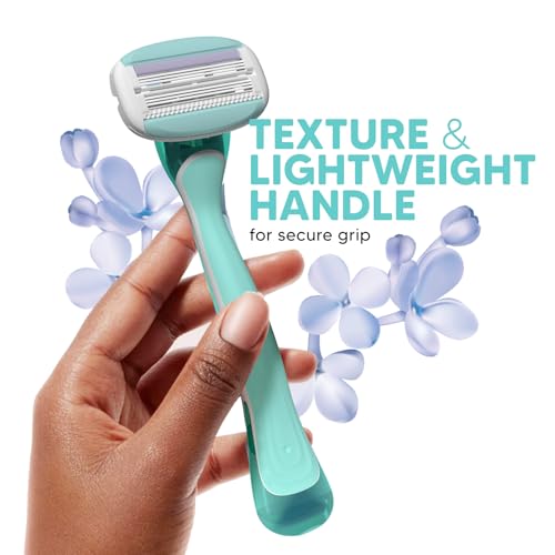 LetsShave Evior Trial Pack Shaving Razor Value Set For Women, 4 Blades + 1 Handle, Open Flow Cartridge, Dual Moisture Bar & Micro Comb Guard Bar, Razor For Women Underarms, Legs & Bikini Area - Image 4