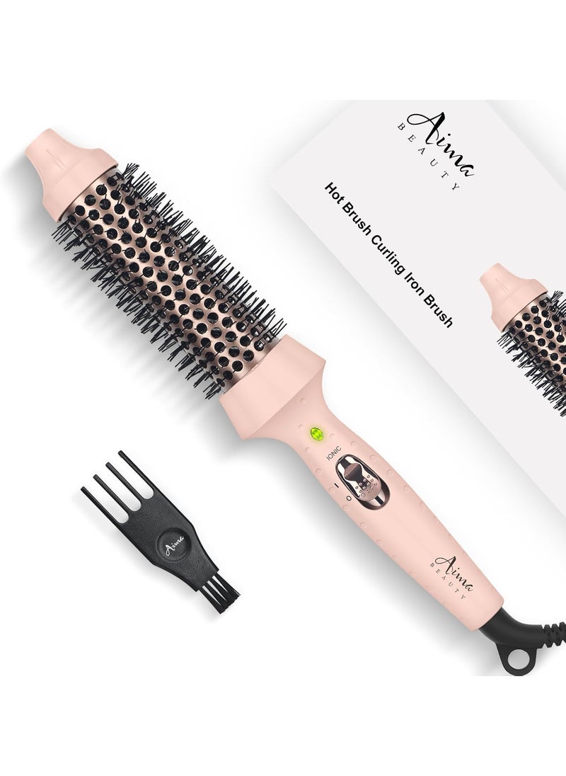 Aima Beauty Aima Beauty Thermal Brush 1335mm Volumizing Brush Makes Hair Silky Smooth Ionic Hot Brush Create Smooth  Shiny Loose Curls Fast Heating Dual Voltage 60Mins Auto Shut down Pink 