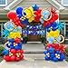 froufing Super Hero Hedgehog Theme party decorations with 107Pcs Red Blue Yellow Gold Balloon Garland Arch Kit foil lightning Star balloons birthday banner for kids cartoon themed Baby Shower decor - Image 3