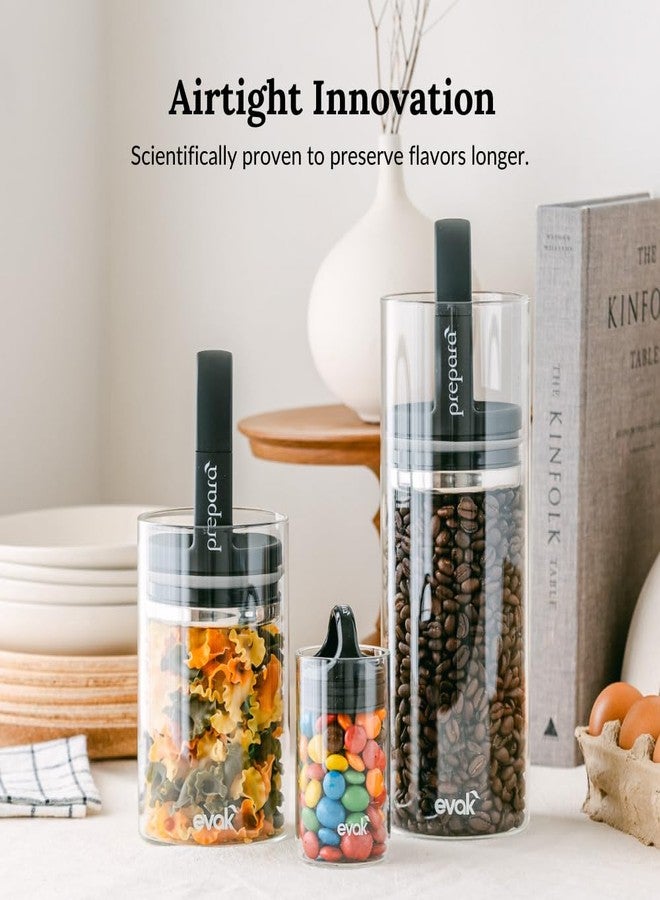 Prepara EVAK Glass Food Storage Container with Soft Touch Black Handle, Large Mini PP3008 - Image 2