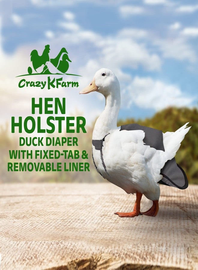 Holster Wrap-Around Duck Diaper with Removable Liner & Adjustable Tab - Pekin Duck Diapers for Pet Ducks, Bird Diaper, Duck Accessories - Durable, Secure Fit, Easy-to-Wear - Made in USA - Gray - Image 2