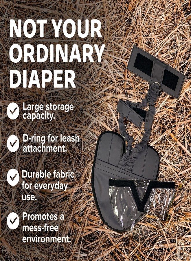 Holster Wrap-Around Duck Diaper with Removable Liner & Adjustable Tab - Pekin Duck Diapers for Pet Ducks, Bird Diaper, Duck Accessories - Durable, Secure Fit, Easy-to-Wear - Made in USA - Gray - Image 5