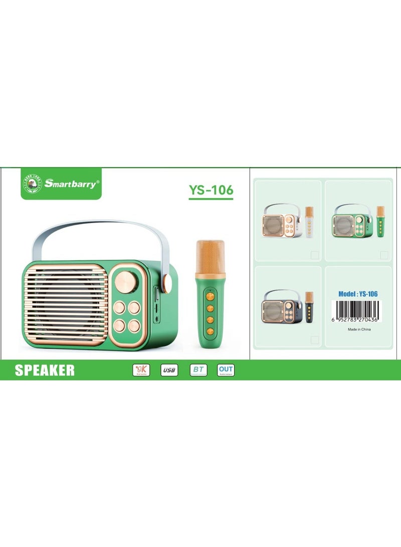 YS106 Mini Karaoke Bluetooth Speaker with Microphone - Image 2