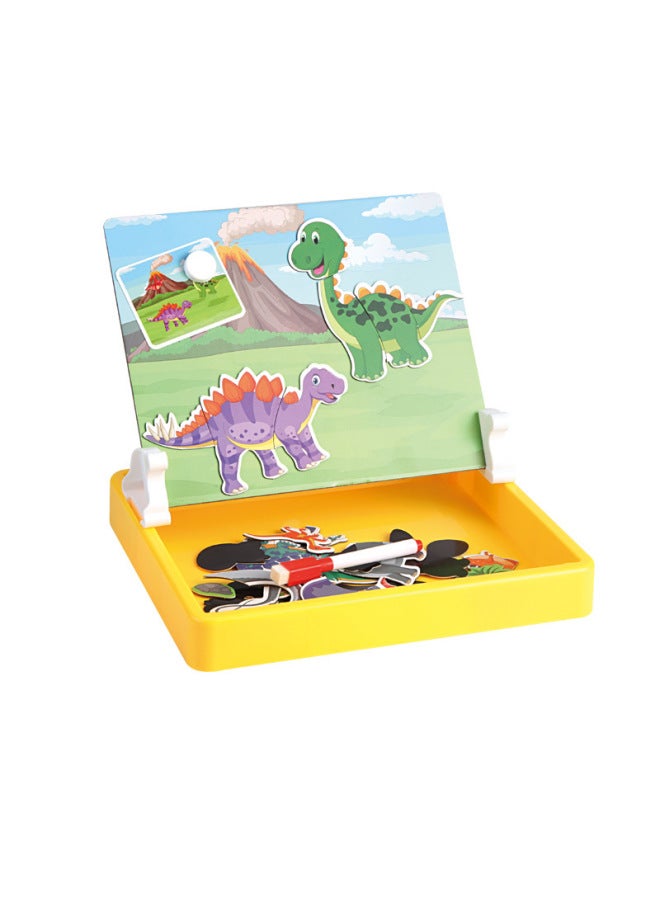 Early Education STEM DIY Graffiti Magnetic Puzzle Game Magnetic Puzzle-Color:Barbie Suit - Image 3