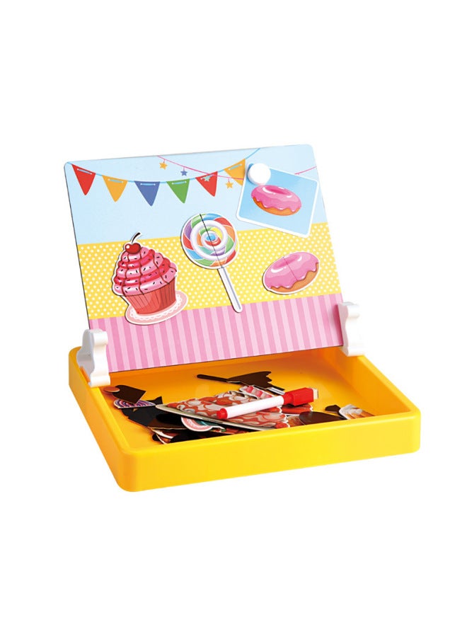 Early Education STEM DIY Graffiti Magnetic Puzzle Game Magnetic Puzzle-Color:Barbie Suit - Image 5