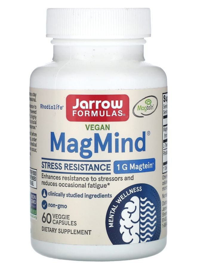 jarrow formulas Vegan MagMind Stress Resistance 60 Veggie Capsules