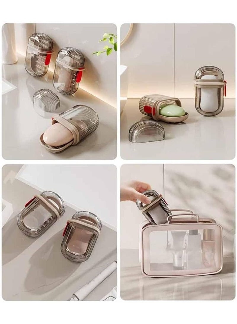 HW Travel Soap Case,Portable Soap Holder,Travel Soap Container with Lid,Portable Bar Soap Case,Travel Soap Dishes for Bar Soap,Soap Saver Holder for Shower Bath Bathroom Traveling,Camping,Gym - Image 4