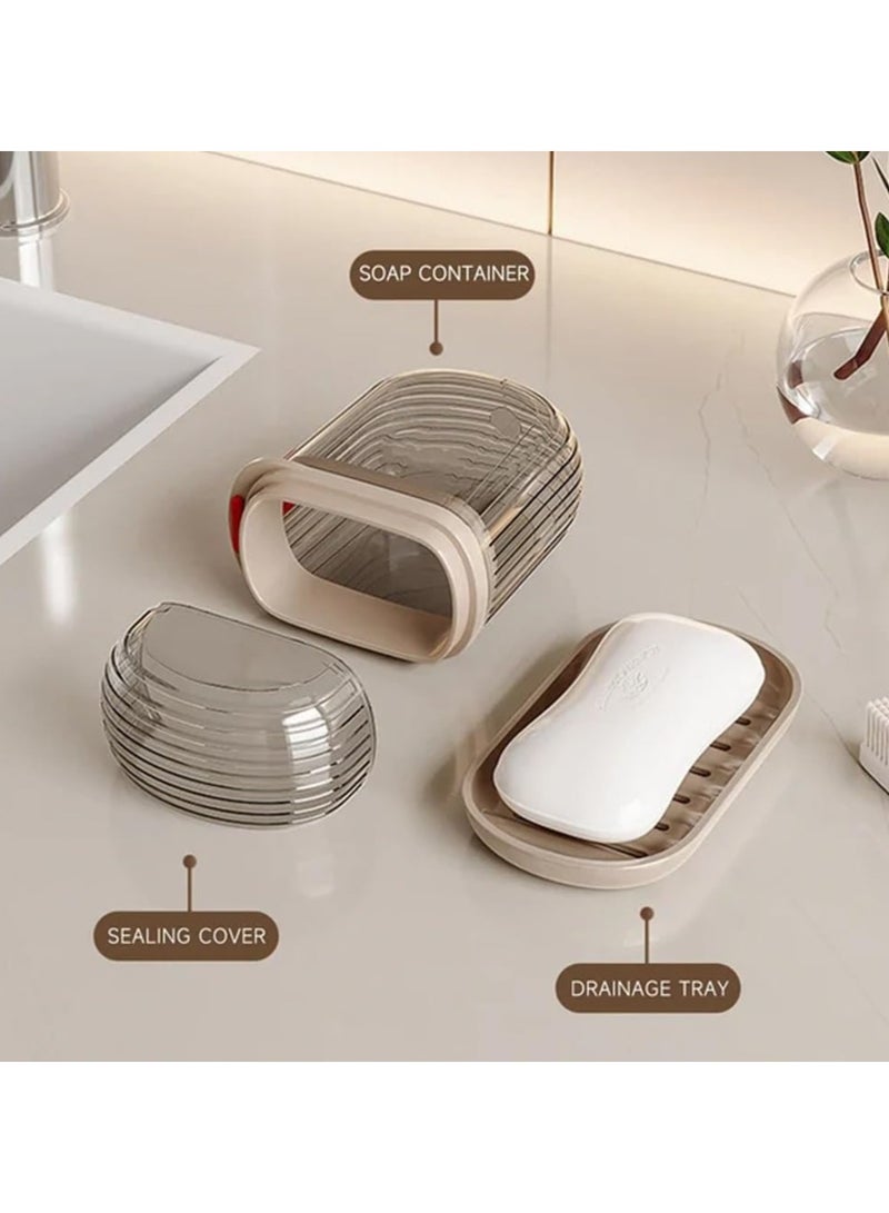 HW Travel Soap Case,Portable Soap Holder,Travel Soap Container with Lid,Portable Bar Soap Case,Travel Soap Dishes for Bar Soap,Soap Saver Holder for Shower Bath Bathroom Traveling,Camping,Gym - Image 2