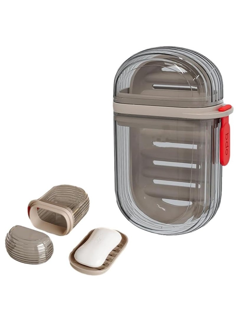 HW Travel Soap Case,Portable Soap Holder,Travel Soap Container with Lid,Portable Bar Soap Case,Travel Soap Dishes for Bar Soap,Soap Saver Holder for Shower Bath Bathroom Traveling,Camping,Gym - Image 1
