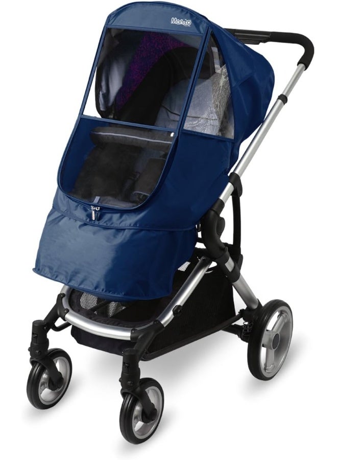 Manito Elegance Beta Stroller Weather Shield/Rain Cover - Navy - Image 1