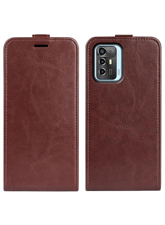 The Bros Case For ZTE Blade A72 5G R64 Texture Vertical Flip Leather Phone Case