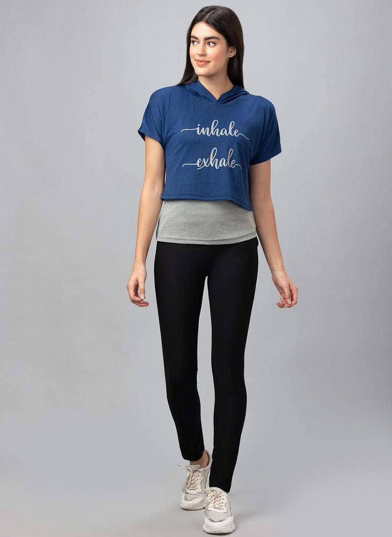 Globus Women's Black Mid-Rise Stretch Skinny Treggings - Image 3