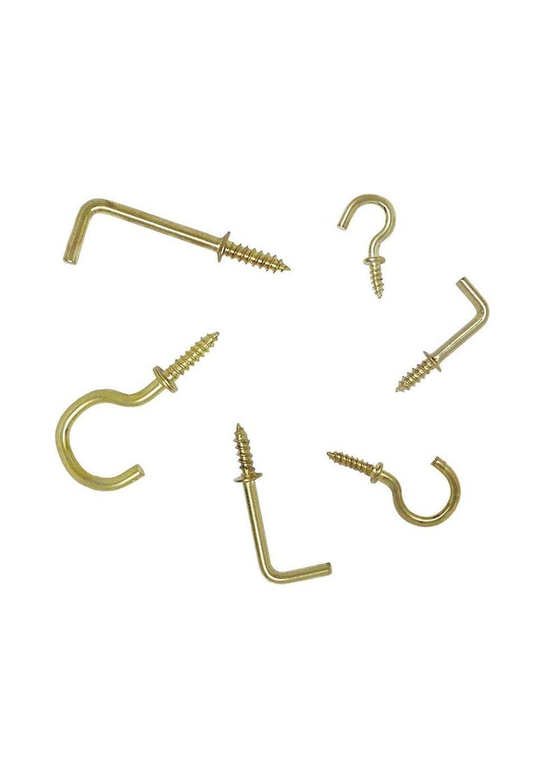 DIY Crafts DIY Crafts CTDIYHI44618 Kinds Metal Hooks Kit Including Screw Eyes Cup Hooks Square Ceiling Hooks SelfTapping Screws Hooks for  - Image 4