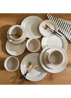 Eleganza Timber 12-Piece Dinner Set - Serves 4