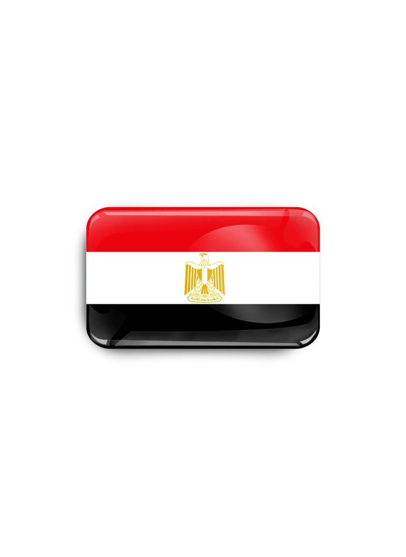 971MEDIA Egypt Flag - Metal Badge Epoxy Coated with Magnetic Pin that Doesn't Tear Clothes  - Image 2