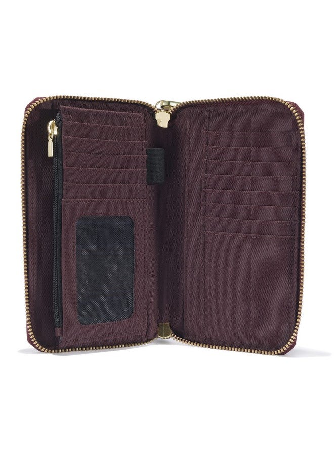 carhartt Casual Canvas Wallets For Women Nylon Duck Layflat Clutch (Deep Wine) One Size  - Image 4