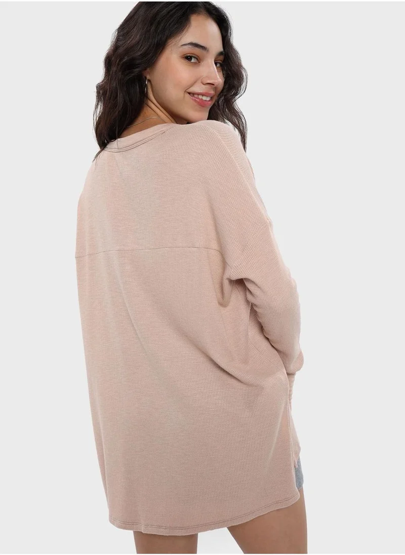 Aerie Button Detail T-Shirt