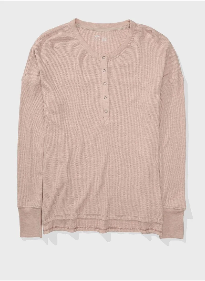 Aerie Button Detail T-Shirt