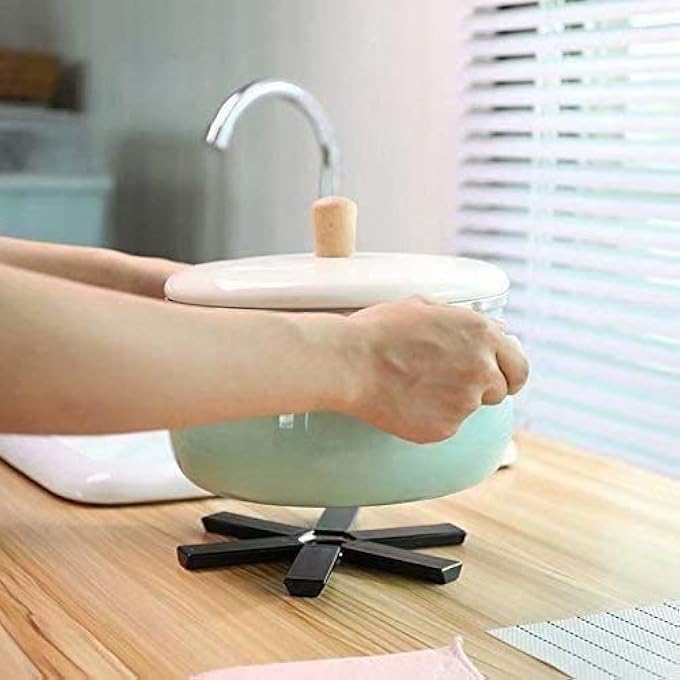 rayihni 4Pcs Foldable Silicone Trivet Folding Silicone Heat Insulation Pad Thick Tall Heat Insulated Pad Non Slip Trivets Hot Pot Stand Heat Protecting Placemats For Pots And Pans - Image 4