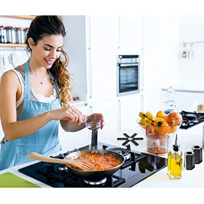 rayihni 4Pcs Foldable Silicone Trivet Folding Silicone Heat Insulation Pad Thick Tall Heat Insulated Pad Non Slip Trivets Hot Pot Stand Heat Protecting Placemats For Pots And Pans - Image 5