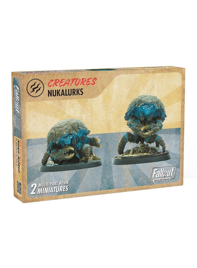 Modiphius Entertainment: Fallout: Wasteland Warfare Creatures - Nukalurks - 2 Figures, 32mm RPG Unpainted Resin Miniatures, Scenic Bases, Nuka World - Image 1