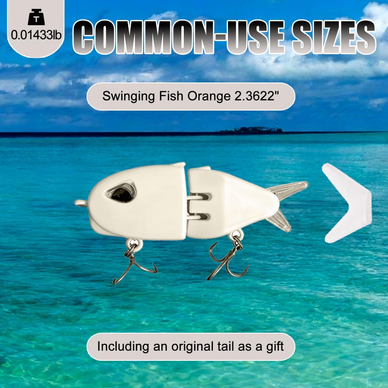 AJHMGJGO 2Pcs Mini Glide Bait for Bass Fishing,Slow Sinking Fishing Lure,Freshwater Saltwater Multi Jointed Swimbait Wobbler,for Amazing Fishing Gear Gifts for Family (White) - Image 5
