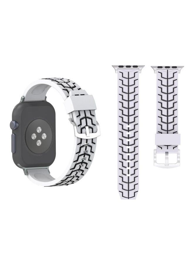 NIBEMINENT Replacement Watchband for Apple Watch Series 3/2/1 42mm White - Image 1
