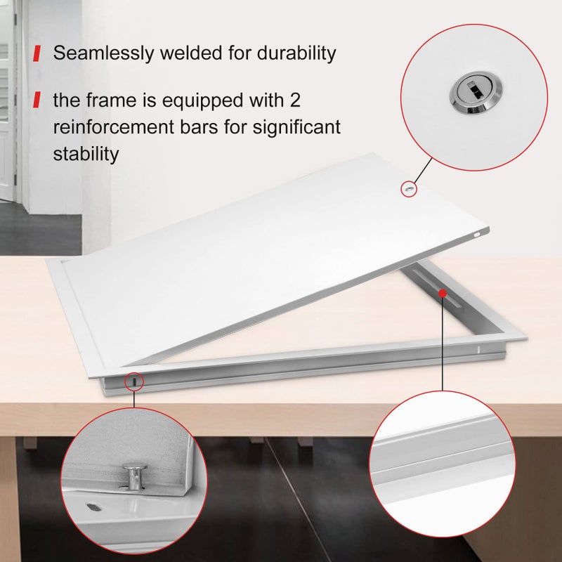 Joogto Thicken 1mm 14 x 24 Access Panel for Drywall,Attic Door, Ceiling Access Panel for Drywall,14x24 Metal Access Panels are Thickened to 1mm to Solve The Problem of Fragile Panels(Screwdriver Latch) - Image 5