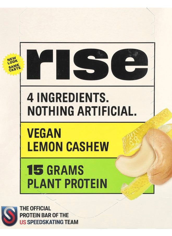 Rise bar Protein Bar Lemon Cashew 12 Bars 2.1 oz (60 g) Each 