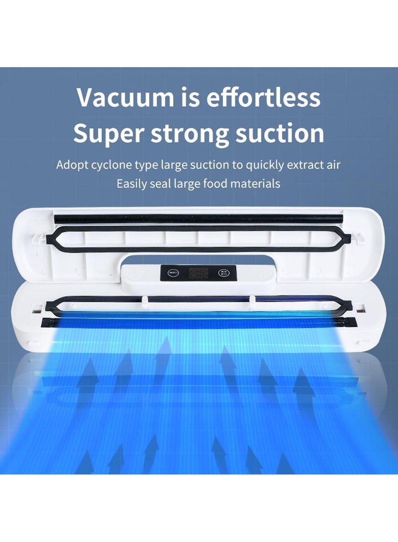 عام آلة فراغ لحفظ الطعام، شاشة عرض LED، نظام ختم الهواء التلقائي المضغوط مناسب لتخزين الأطعمة الجافة والرطبة والدهنية واللينة. - Image 2